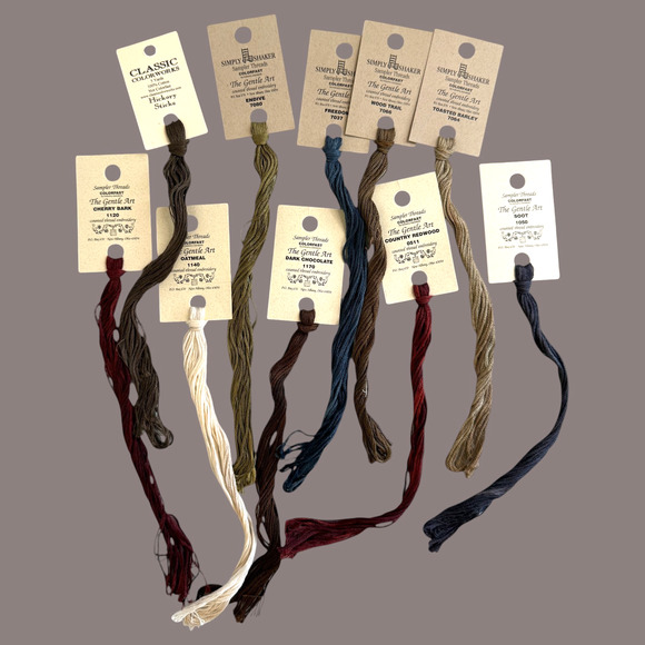 Colorfast Sampler Threads Lot of 10 Counted Embroidery Floss Simply Shaker New - Picture 1 of 7